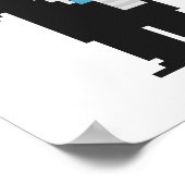 Waiter Cat Pixel Art Poster (Hoek)