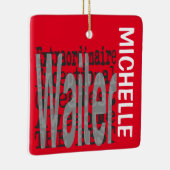 Waiter Extraordinaire CUSTOM Keramisch Ornament (Rechts)