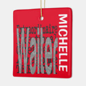 Waiter Extraordinaire CUSTOM Keramisch Ornament (Links)