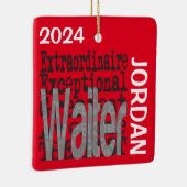 Waiter Extraordinaire CUSTOM Keramisch Ornament (Rechts)