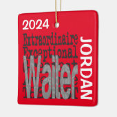 Waiter Extraordinaire CUSTOM Keramisch Ornament (Links)