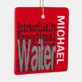 Waiter Extraordinaire CUSTOM Keramisch Ornament (Rechts)