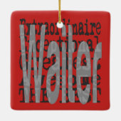 Waiter Extraordinaire Keramisch Ornament (Achterkant)