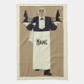 Waiter serving wine theedoek (Verticaal)