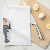 Waiter Wine voor twee keukenhanddoeken (Quarter Fold)