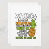 Waiters zijn als ananassen. feestdagenkaart (Voorkant / Achterkant)