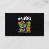 Waiters zijn als ananassen. visitekaartje (Voorkant)