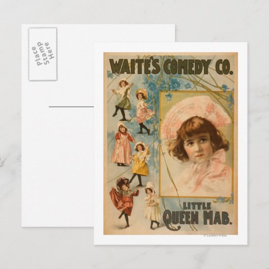 Waite's Comedy Co. Little Queen Mab Play Briefkaart (Voorkant / Achterkant)