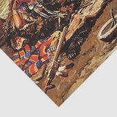 “Waiting and Mad” van Charles M Russell Tissuepapier (Detail)