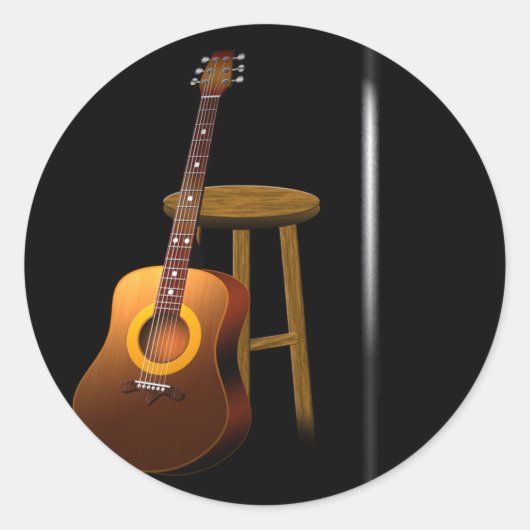 Waiting Encore Ronde Sticker (Voorkant)