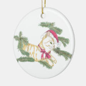 Waiting for Santa kitty Keramisch Ornament (Links)
