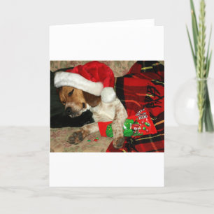 Waiting for Santa- Snoopy Beagle Dog Christmas Feestdagen Kaart