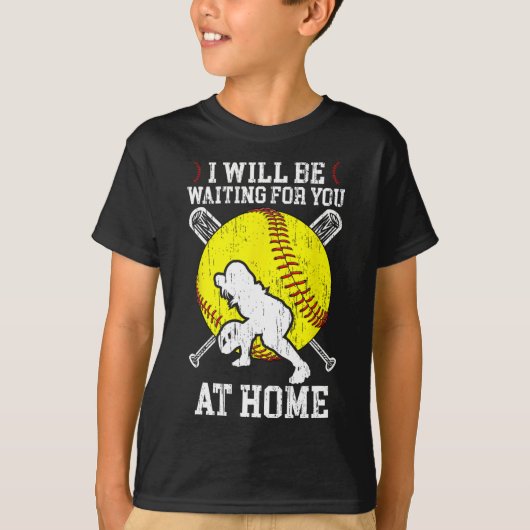 Waiting For You Girls Softll Catcher Softll Player T-shirt (Voorkant)