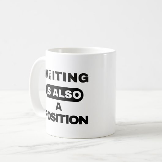 Waiting Is Also A Position — Trader Mug Design Koffiemok (Voorkant links)