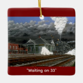 "Waiting on 33" by Tom Rock Keramisch Ornament (Voorkant)