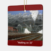 "Waiting on 33" van Tom Rock Keramisch Ornament (Links)