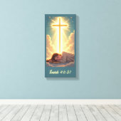 Waiting on the Lord  Canvas Afdruk (Insitu (Houten vloer))