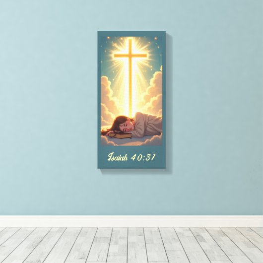 Waiting on the Lord  Canvas Afdruk (Insitu (Houten vloer))