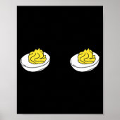 Waiting To Stuff My Face Deviled Eggs Couple Thank Poster (Voorkant)
