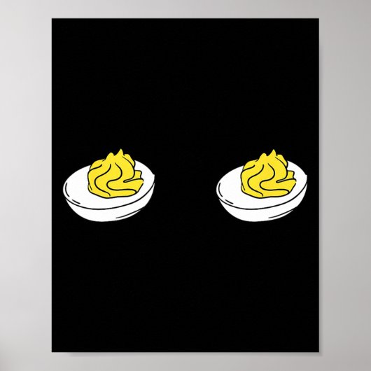 Waiting To Stuff My Face Deviled Eggs Couple Thank Poster (Voorkant)