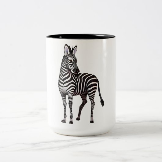 Waiting ZebraMug Tweekleurige Koffiemok (Center)