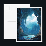 Waitomo Caves Nieuw-Zeeland Reisillustratie Briefkaart<br><div class="desc">Waitomo Caves Nieuw-Zeeland Art vintage reisplaats illustratie</div>