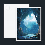 Waitomo Caves Nieuw-Zeeland Reisillustratie Briefkaart<br><div class="desc">Waitomo Caves Nieuw-Zeeland Art vintage reisplaats illustratie</div>