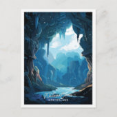 Waitomo Caves Nieuw-Zeeland Reisillustratie Briefkaart (Voorkant)