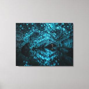 Waitomo Glowworm-sterrenstelsel - Bioluminescente  Canvas Afdruk