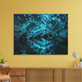 Waitomo Glowworm-sterrenstelsel - Bioluminescente Canvas Afdruk (Insitu (Woonkamer))