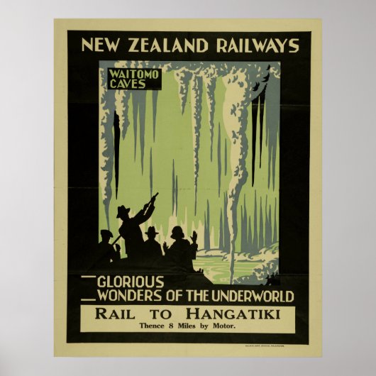  Waitomo gooit Nieuw-Zeeland rond Poster (Voorkant)