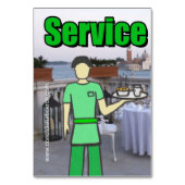 Waitress- en Waiter-servicekaart Kaart (Achterkant)