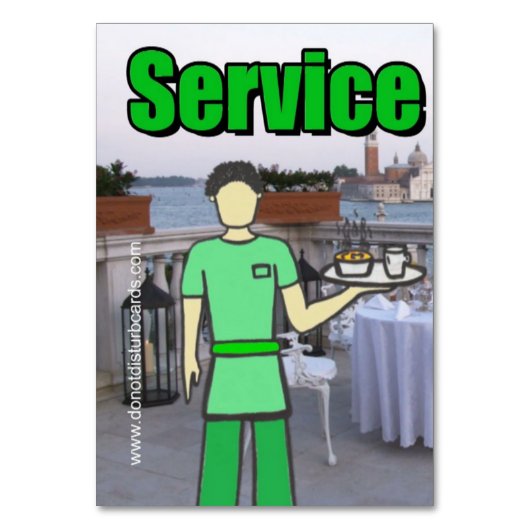 Waitress- en Waiter-servicekaart Kaart (Achterkant)