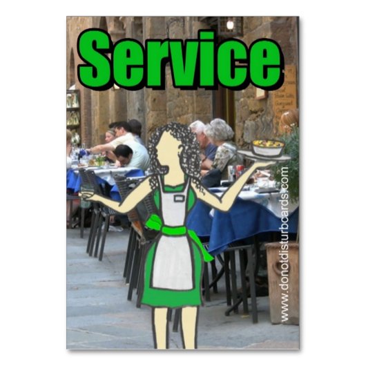 Waitress- en Waiter-servicekaart Kaart (Voorkant)