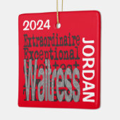 Waitress Extraordinaire CUSTOM Keramisch Ornament (Links)