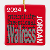 Waitress Extraordinaire CUSTOM Keramisch Ornament (Voorkant)