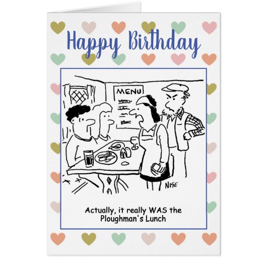 Waitress in Pub Says-maaltijd was Plowman's (Voorkant)