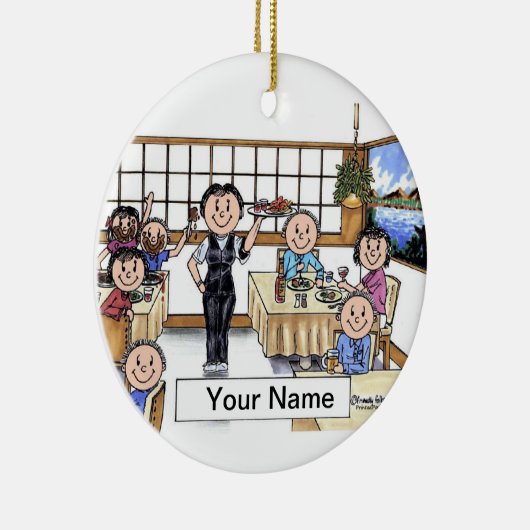 Waitress Keramisch Ornament (Rechts)