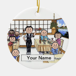 Waitress Keramisch Ornament