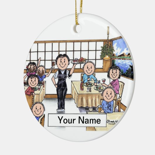 Waitress Keramisch Ornament (Links)