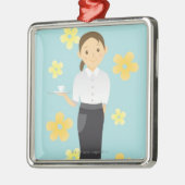 Waitress Metalen Ornament (Links)