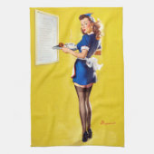 Waitress omhoog theedoek (Verticaal)