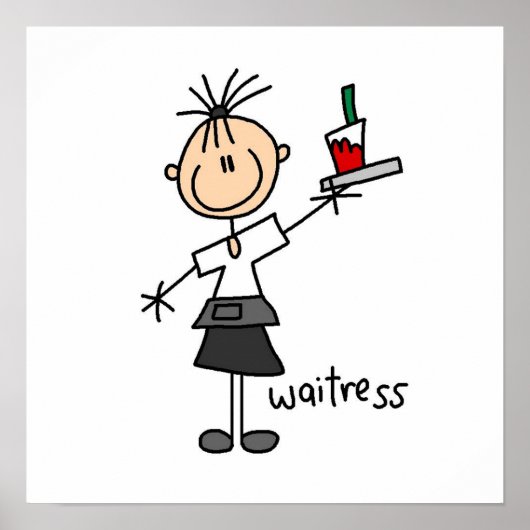 Waitress-tekentafel Poster (Voorkant)