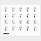 Waitress-tekentafel Ronde Sticker (Vel)