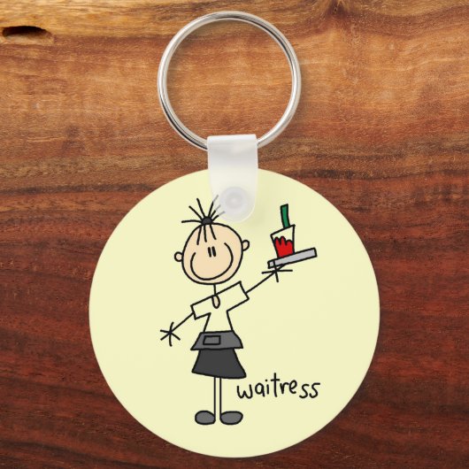 Waitress-tekentafel Sleutelhanger (Voorkant)