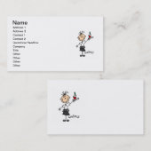 Waitress-tekentafel Visitekaartje (Voorkant / Achterkant)