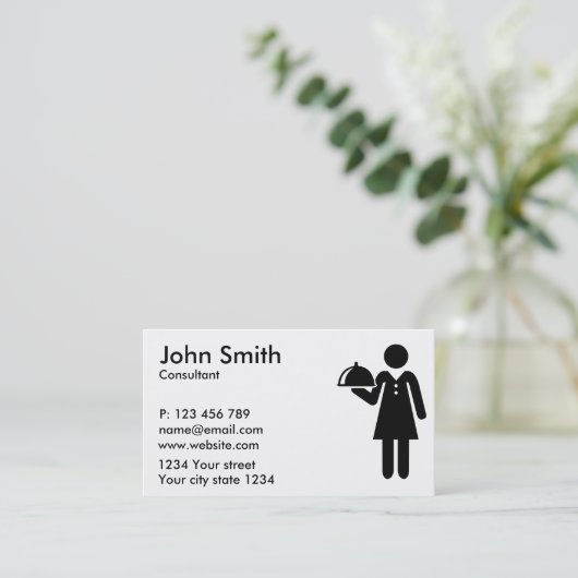 Waitress Visitekaartje (Staand voorkant)