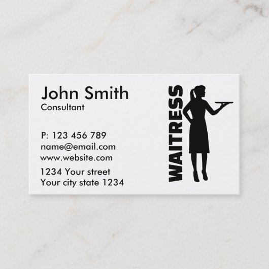 Waitress Visitekaartje (Voorkant)