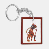Wajang in Batik II Sleutelhanger (Voorkant Links)