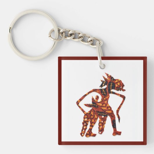 Wajang in Batik II Sleutelhanger (Voorkant)
